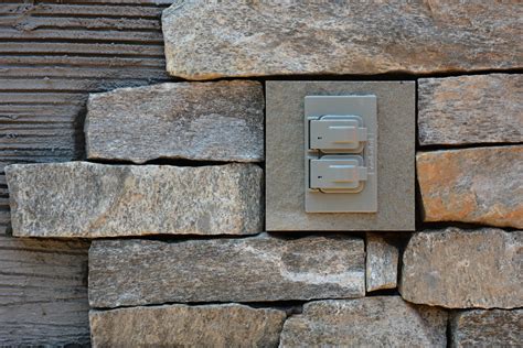 electrical box cover stone|stone veneer boxes.